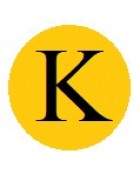 Бусины с буквами золотистые K